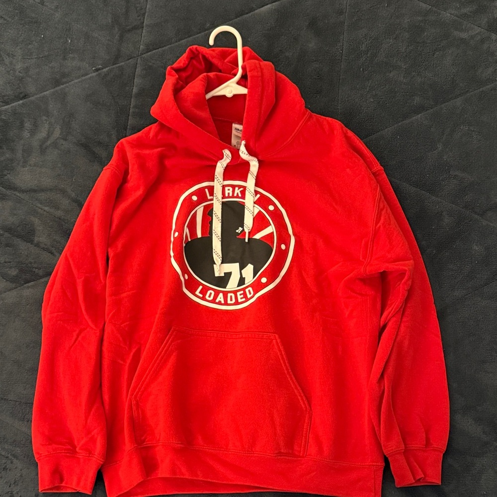 Red Dylan Larkin hoodie